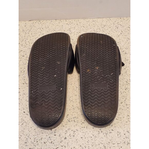 Pink Black slip in sandals flip flop shoes - Picture 10 of 10